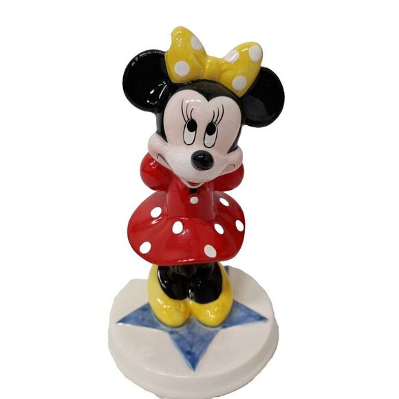 Vintage 1980s Schmid Disney Characters Mini Mouse Porcelain Figurine Collectible - Picture 1 of 12